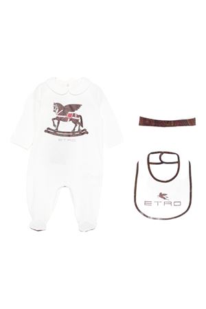 white cotton babygrow ETRO KIDS | GXB560Z3186101